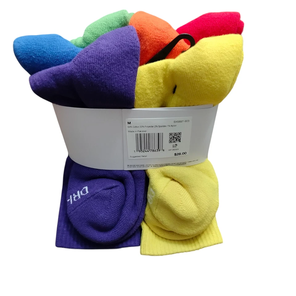 Nike Everyday Plus Socks Mens Medium Crew Dri-FIT Cushioned 6 Pack SX6897-903 - Image 4 of 4