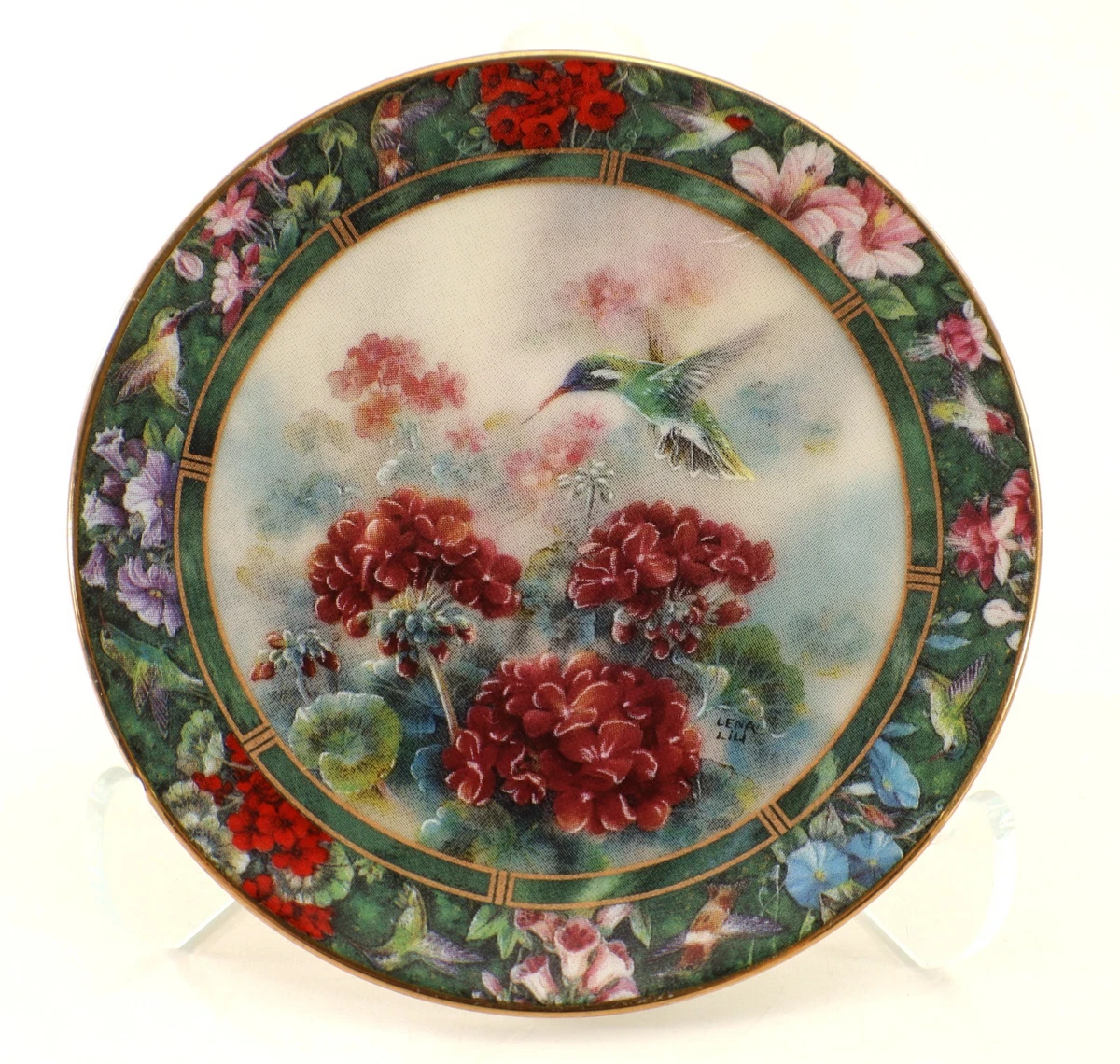 Hummingbird Plate Indiana Bradford Exchange Collector Plates for