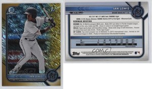 2022 Bowman Chrome Prospects Gold Shimmer Refractor /50 Ian Lewis #BCP-96