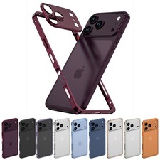 For iPhone 18 Pro Max 17 16 15 14 13 Aluminum Bumper Case Metal Lens Protector