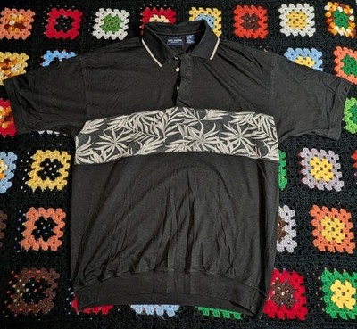 Safe Harbor Polo Shirt Men's Large Black Golf Band Colorblock Adult