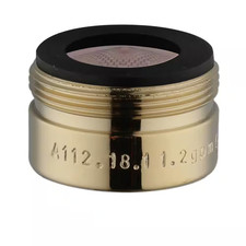 1.5 GPM Dual-Thread Water-Saving Faucet Aerator, Polished Brass