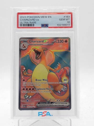 CHARIZARD EX 2023 POKEMON 151 ULTRA RARE #183/165 PSA 10 Q0895