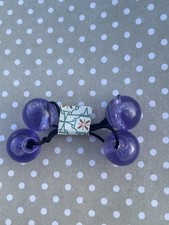 2 Vintage Clear Purple Bubble Knocker Ball Ponytail Elastic Hair Ties