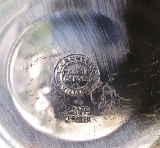 Cruche Vase en cuivre L. LECELLIER VILLEDIEU vintage - Photo 4/4