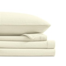 Flannel Fleece Size Sheet Set  Ultra Soft Anti-Static Plush King Beige