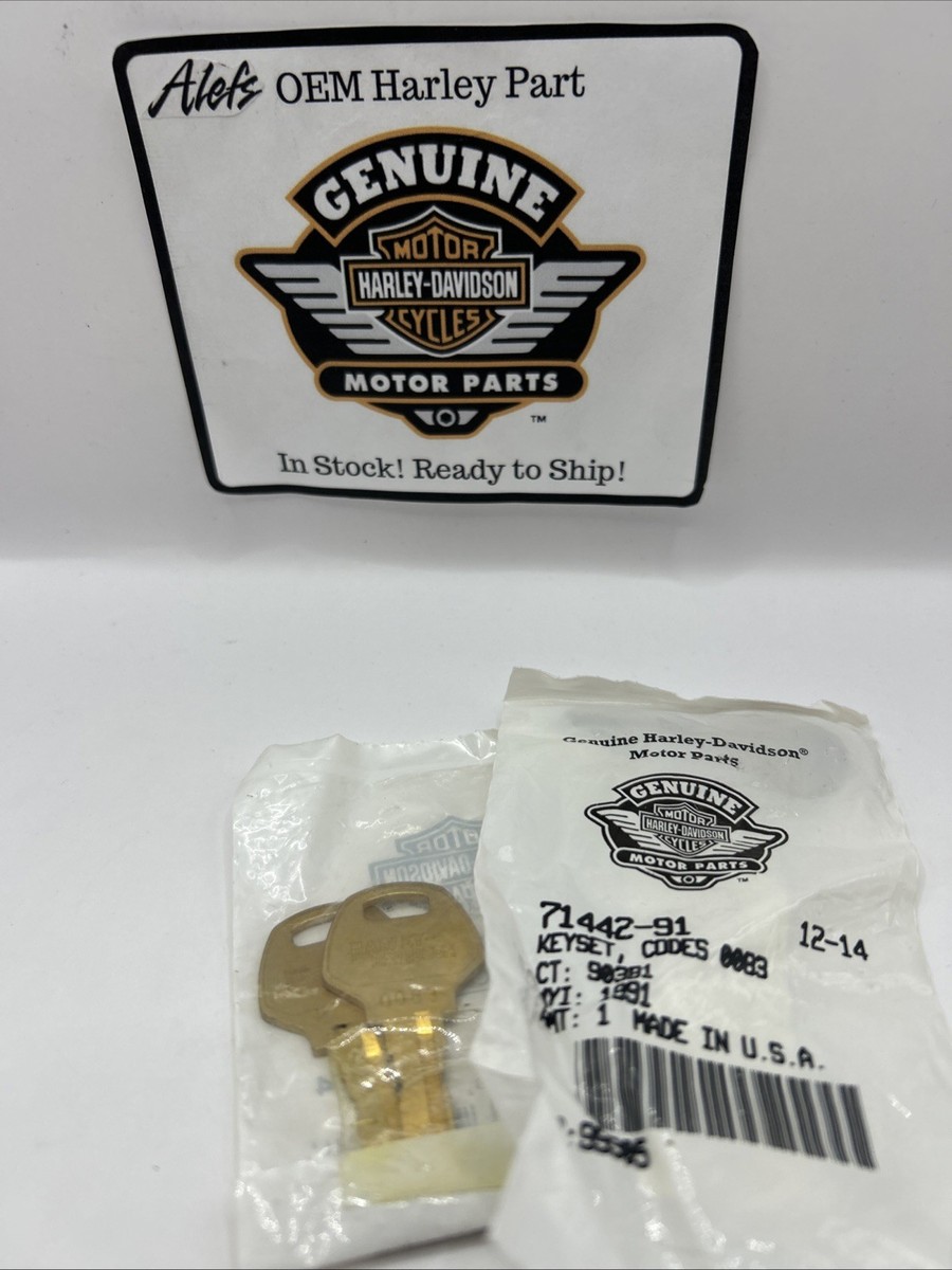 Harley-Davidson 71442–91 Key Codes 0083 XL 78–93. FXR 82–86. FX 77