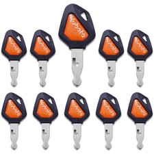 10PCS Kubota 459A Master Plant Ignition Switch Key for Excavators Diggers Dumper
