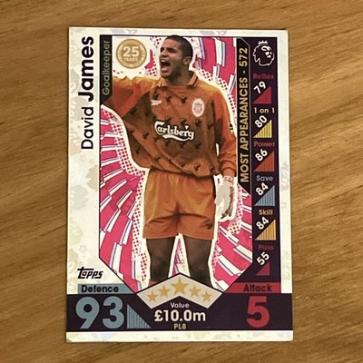 Match Attax Extra 2016/17 David James Premier League Legend