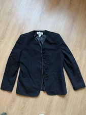 Christian Dior Wool Blazer Jacket Size 10 Black Women Vintage Formal Minimalist