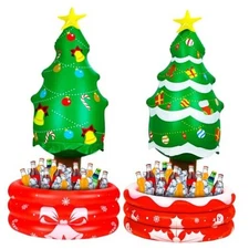  2 Pcs 4.13 ft Inflatable Christmas Tree Cooler Blow up Christmas Tree 