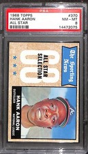 1968 TOPPS #370 Hank Aaron PSA 8 NM-MT 14472075 