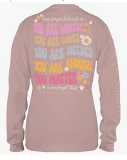 Simply Southern Long Sleeve Tshirt Size Small “you Are Loves”New With Tags
