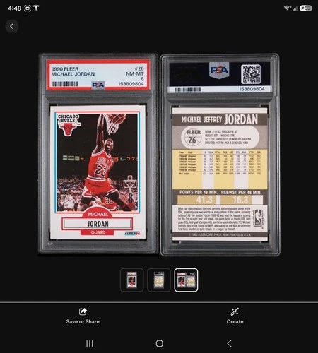 1990-91 Fleer - Michael Jordan #26 PSA GRADED 8 EXCELLENT MINT 🐐 🔥