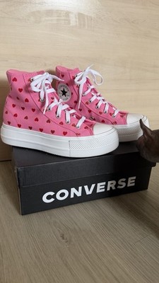 Converse Day One Platform High Herz Heart Special Edition Pink