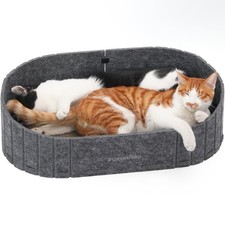 24 inch Dark Grey Sofa Shape Cat Scratcher Couch Bed Reversible Scratch Board
