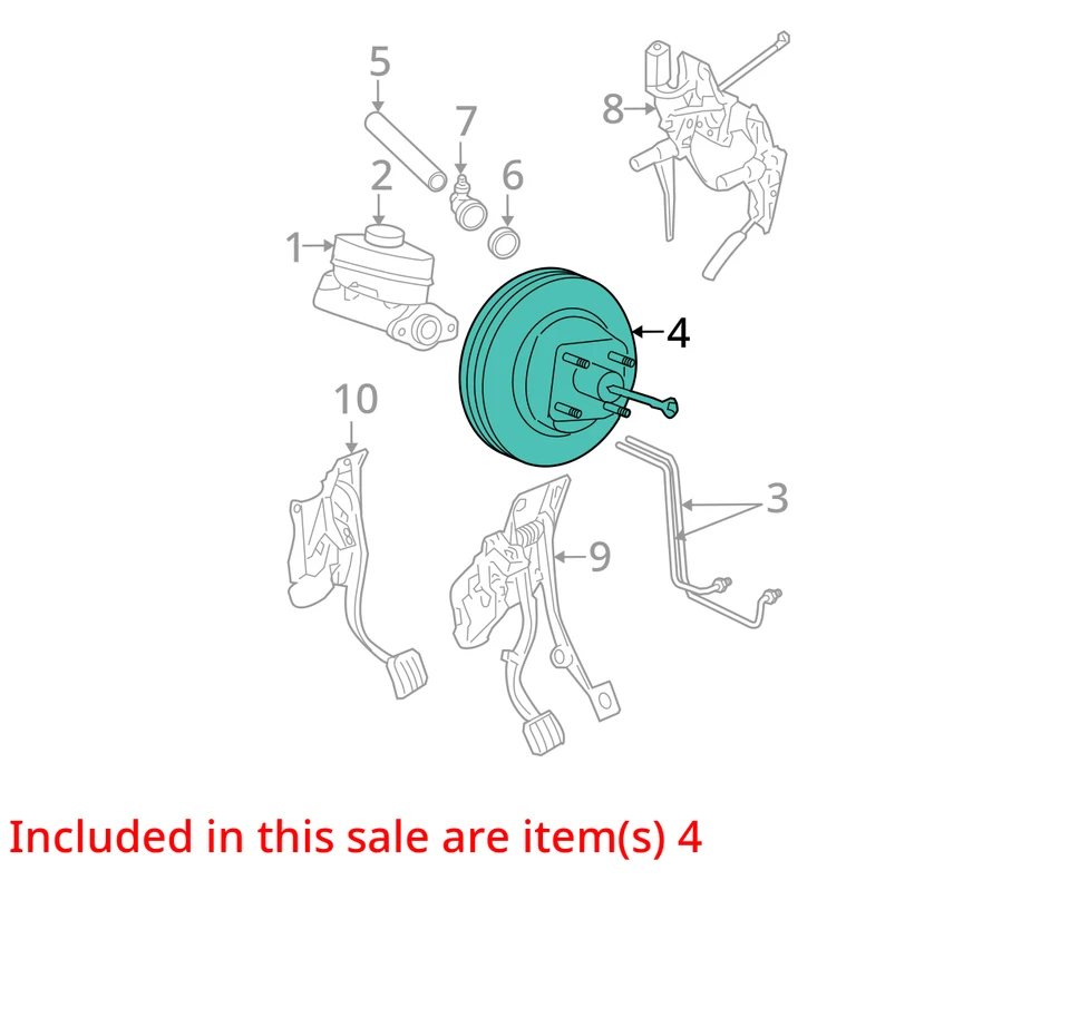 Ford Explorer 2004 potenciador de freno OEM 135 k millas - LKQ407149184 Foto 4 de 4