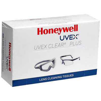 Lens Cleaning Tissues, Uvex Clear Plus, 4 in W x 4 1/8 in W, For Use With All