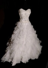 Nwt DAVID S BRIDAL JEWEL Wedding Dress Gown Size 14 Soft White