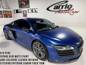 2014 Audi R8 V10 plus Sepang Blue Matte paint, Audi Exclusive interior, carbon