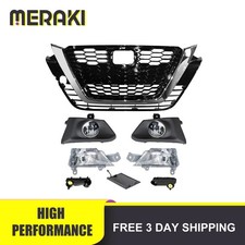 Front Bumper Grill W Fog Light Kit Signal Lights For 2019-2022 Nissan Altima