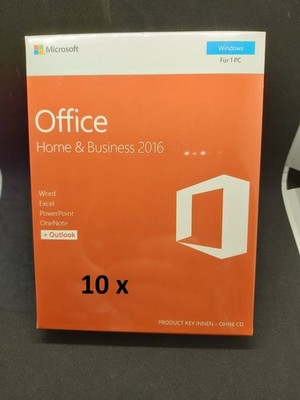 10x Microsoft Office Home and Business (T5D-02808) PCK-Vers. OVP
