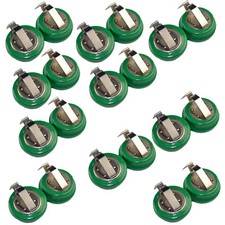 10x HQRP 2.4V Ni-MH Button Cell Memory Backup Battery for 2/V80H 80H 55608101501