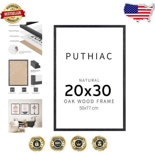 Versatile 20x30 Black Oak Photo Frames - Lightweight & Functional Design
