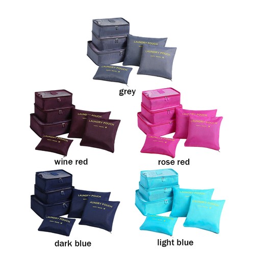 6pcs/set Travel Storage Bags Clothes Tidy Pouch for Sheets Underwear Shoe Socks - Picture 8 of 15