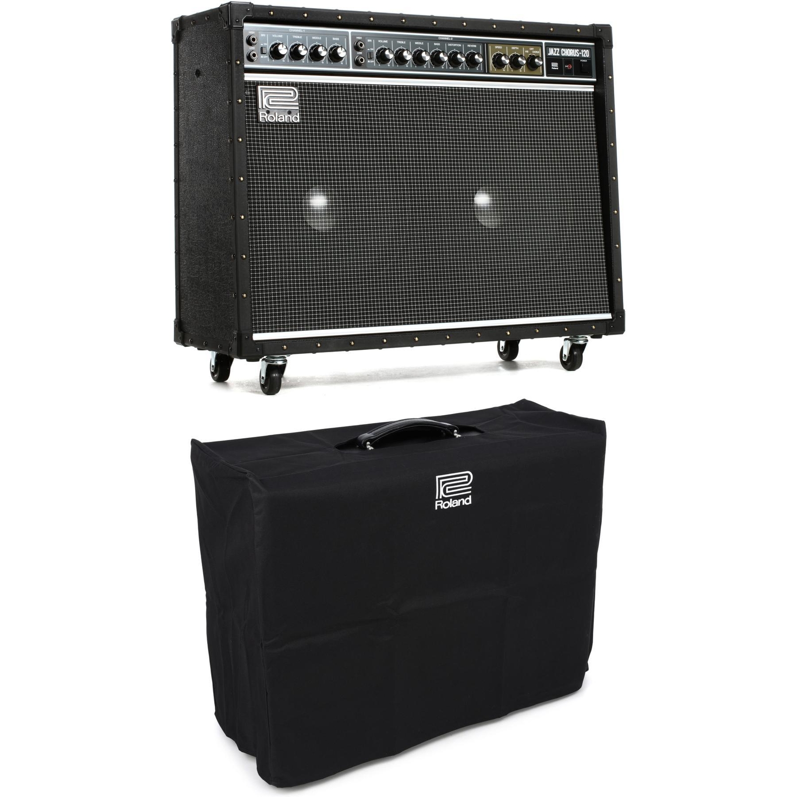 Roland JC-120 Jazz Chorus 2 x 12-дюймовый 120-ваттный Стерео комбинированный усилитель с крышкой