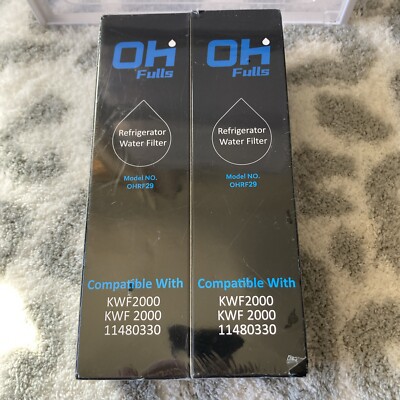 New 2 Pack OH Fulls Refrigerator Water Filter OHRF29 Compatible KWF2000 11480330