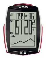 Vdo M6 Cyclocomputer; Wireless With Heart Rate Monitor And Speed Sensor, Black / Vdo M6 Cyclocomputer; Wireless With Heart Rate Monitor And Speed Sensor, Black /