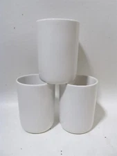 Midcentury LaGardo Tackett Schmid Forma White Ironstone 3 Tumblers Glasses