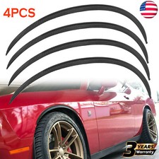4x Car Wheel Eyebrow Arch Protector Trim Lips Fender Flares Carbon Fiber Look Us
