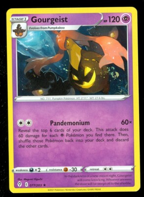 gourgeist pokemon card value Pokemon GOURGEIST 077/203 Evolving Skies - RARE - - MINT