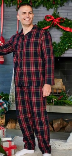 The Childrens Place Unisex Plaid Matching Pajamas Size M 7/8 - Picture 3 of 6