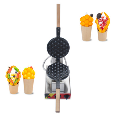 110V Electric Egg Cake Oven QQ Egg Waffle Making Machine Digital Display
