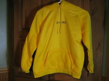 OH, YES Yellow Hoodie Sweatshirt Size Medium Maybe Boy Size  