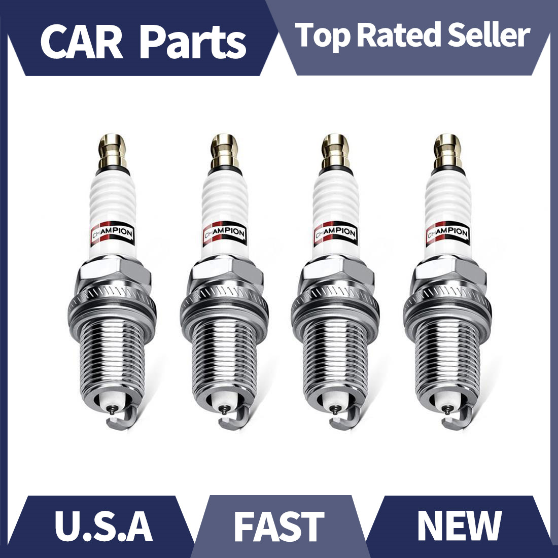 Champion Iridium 4pcs Spark Plug For 2013-2016 Hyundai Santa Fe Sport l4 2.4L