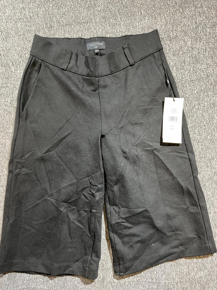 Sculpt-Her NYDJ Pull On Tailored Bermuda Black Shorts Size 2XS
