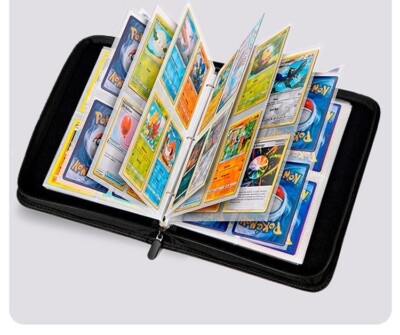 400 card pokemon binder Pokemon Card Binder Zip Album 900 or 400 Cards 3x3 & 2x2  5 Designs - NEW