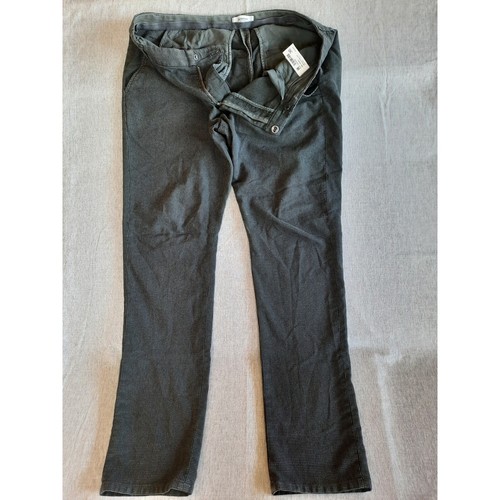 Dondup Men's 36 Herringbone Stretch Dress Pants Snap Button Zip Fly Cotton Blend