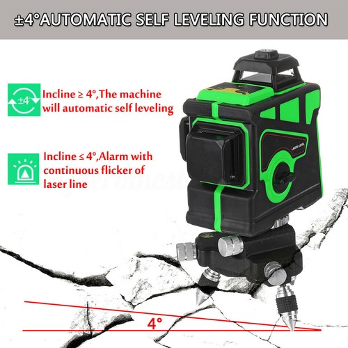 Kreuz Horizontal Vertikal Stativ Werkzeug 360° Laser Wasserwaage Selbstnivellierend Punktlinie - Bild 5 von 9