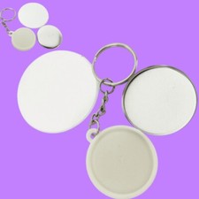 37mm Key Chain Button Badge Parts 100pcs/Set for Gift Professional DIY Maker