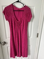 Fresh Produce Dress Womens Size XS Pink Cotton Made in USA Stretch Tiny Stain
