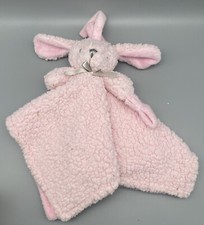 Blankets and Beyond Pink Bunny Security Blanket Pacifier Holder Lovey