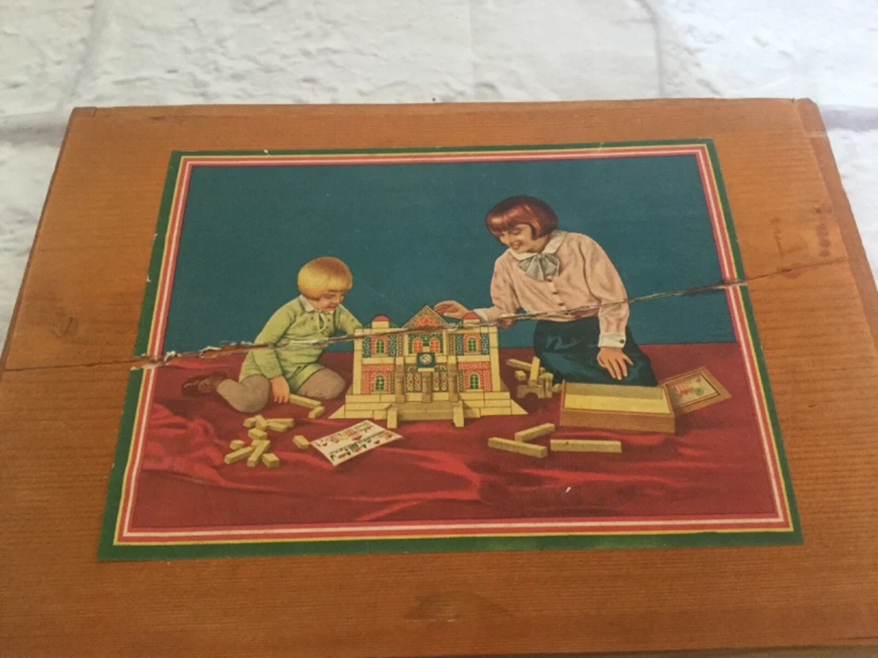 Vtg. Children’s Wooden Building Block Set - Image 2 of 4