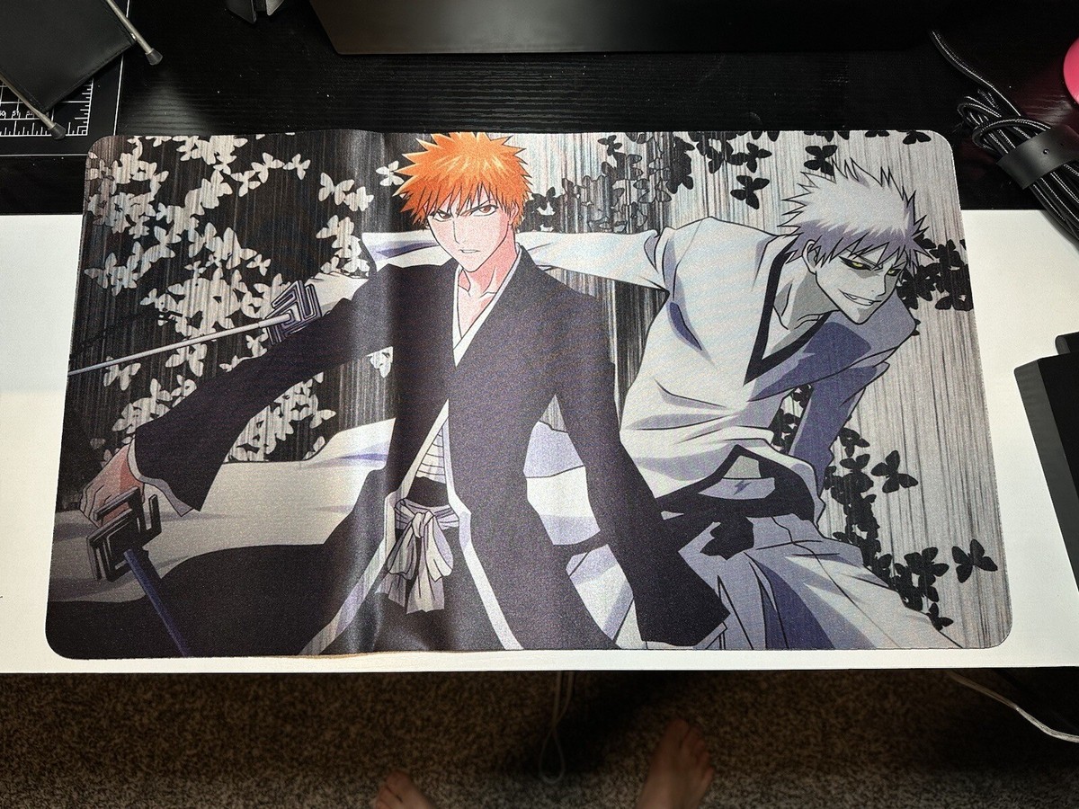 BLEACH ブリーチ プレイマット Anime Bleach Ichigo Kurosaki Playmat mat CCG Playmat Game Rubber
