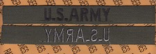 US Army full embroidered Name tape cloth OD Green  Black sew on patch