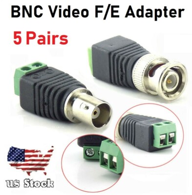 10Pcs BNC DC Connector Male female Adapter for Camera CCTV TV Video Balun Cable